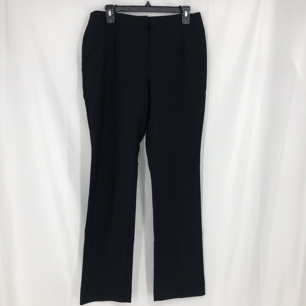 Chico's So Slimming Black Slim Leg Dress Pants, Zip Closure, 0.5 Reg
